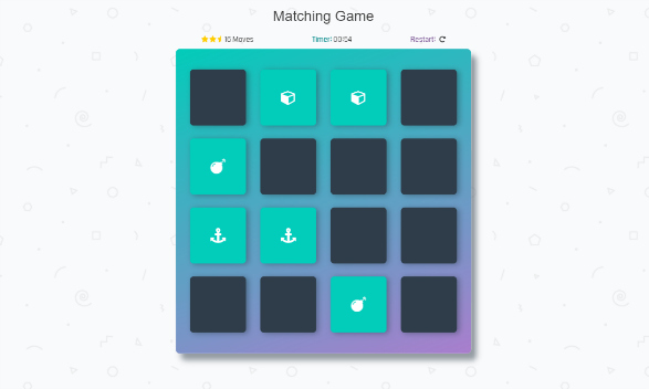 Memory Match Card Game Website Screenshot