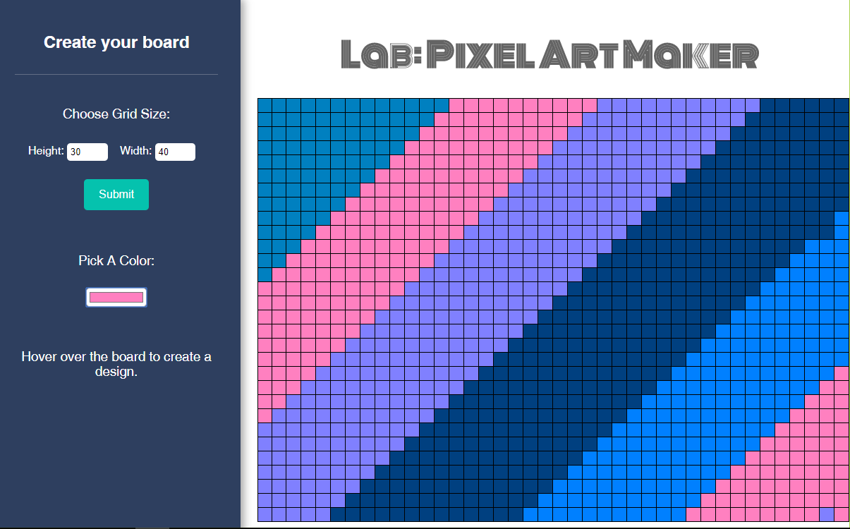 Pixel Art Maker Website Screenshot